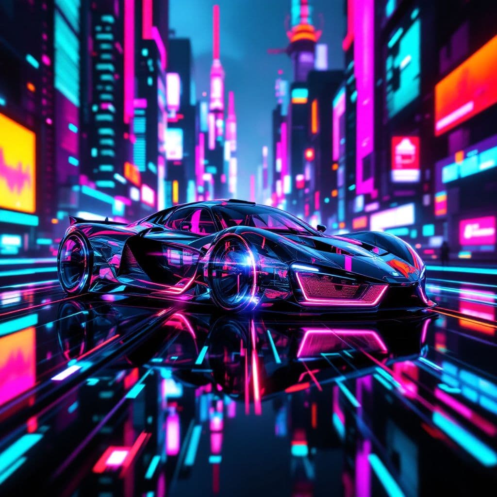 Synth-Pop AI Album Cover