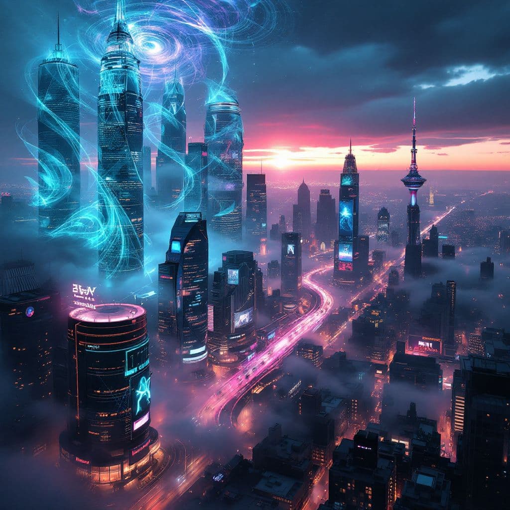 Synth-Pop AI Album Cover