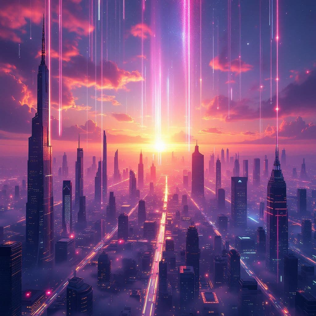 Synth-Pop AI Album Cover