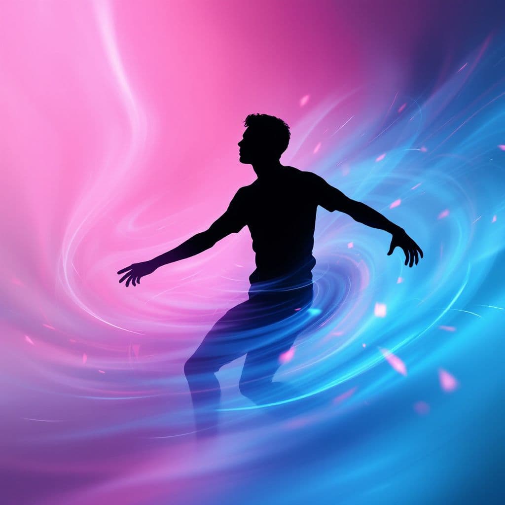 Techno AI Album Cover — A dynamic techno album cover featuring a vivid abstract representation of a pulsating sound wave, with neon colors—blues and pinks—intertwined; glitch effects, sharp focus, highly detailed, 8k resolution, immersively vibrant and energetic atmosphere.